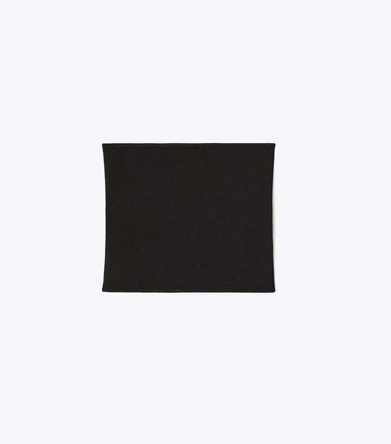 Tory Burch designer jackets Ribbed Bandeau in Black front