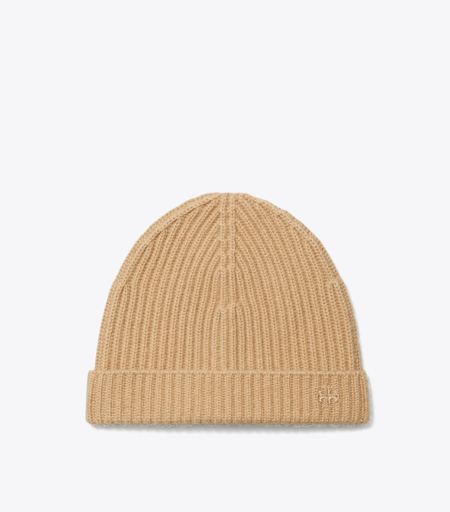 Ribbed Knit Cashmere Beanie