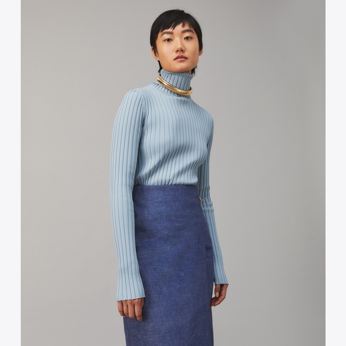 Ribbed Knit Turtleneck: Women's Designer Sweaters | Tory Burch