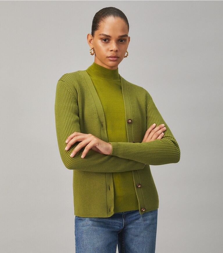 Tory burch green on sale cardigan