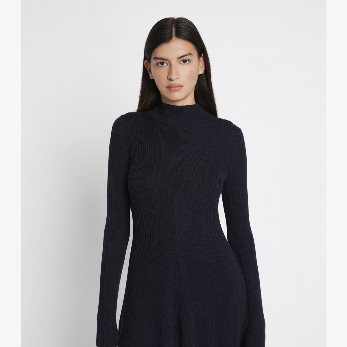 DRESS（ドレス） Plain Turtleneck NAVY RIB KNIT SLEEVELESS TURTLENECK DRESS – HERVÉ LÉGER