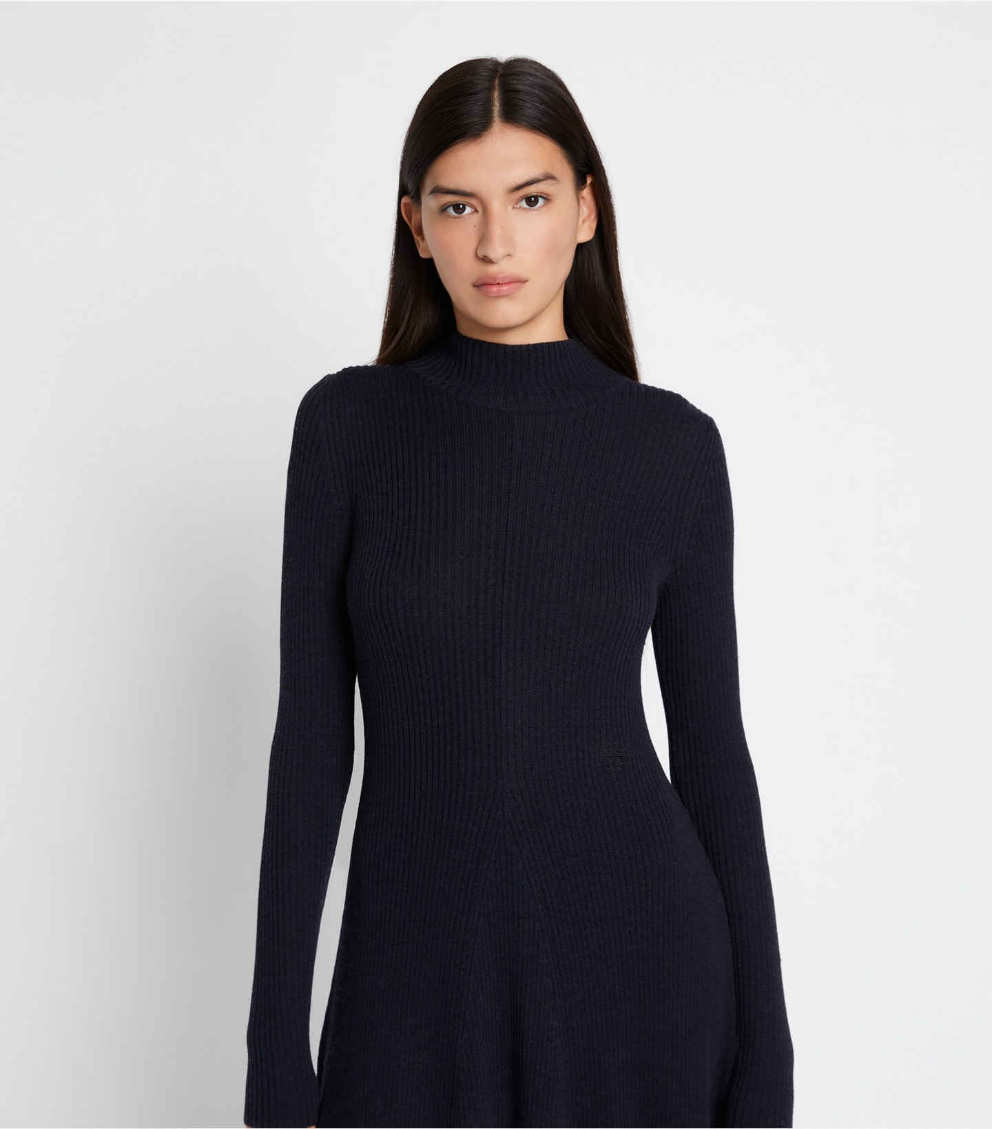 Ribbed Turtleneck Dress