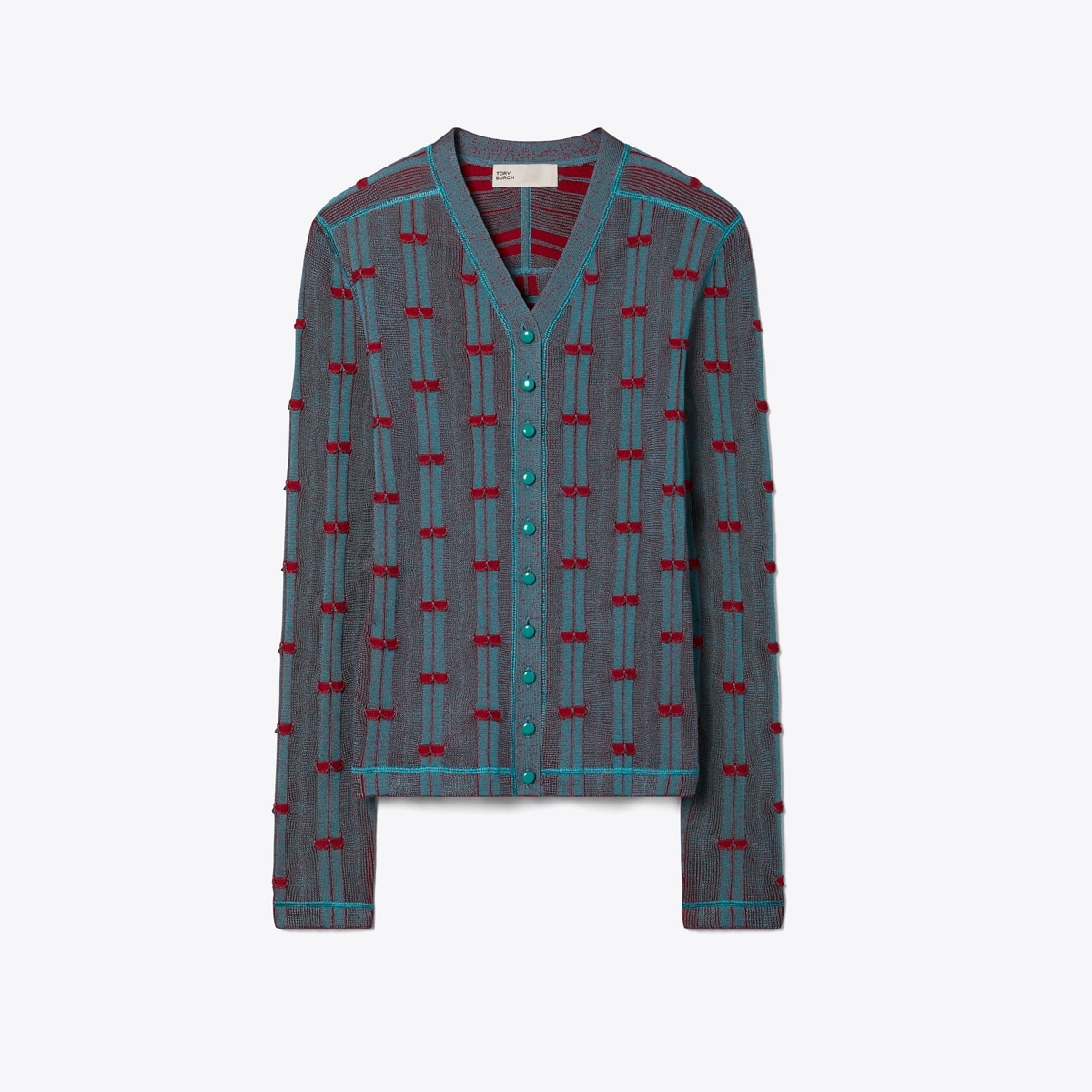 RIBBED VISCOSE CARDIGAN