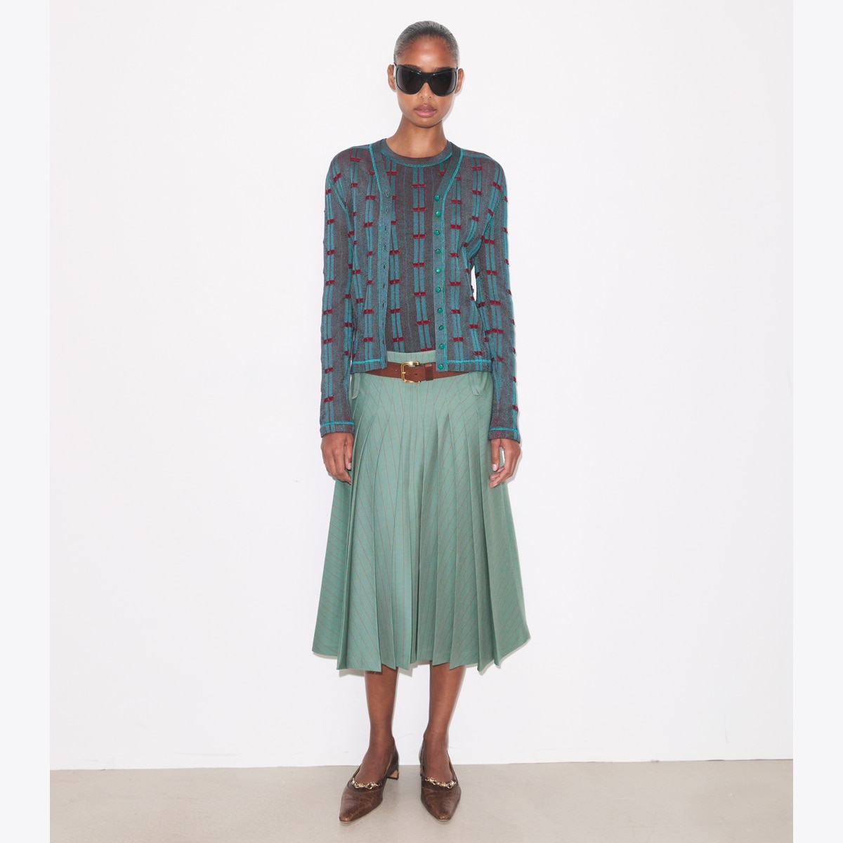 RIBBED VISCOSE CARDIGAN - thumbnail 3