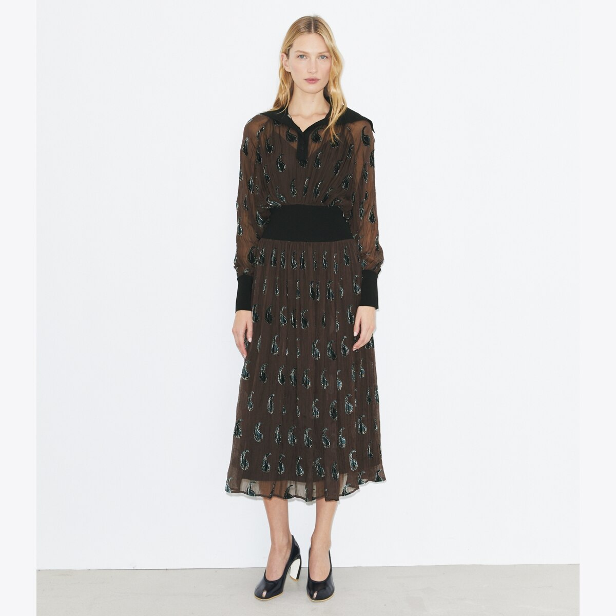 RIBBED WAIST DRESS - thumbnail 2