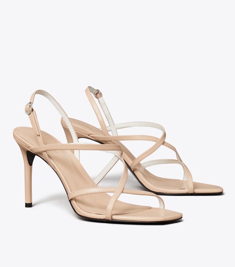 Tory Burch designer sandalen Riemchensandalette in ROSE PINK angle