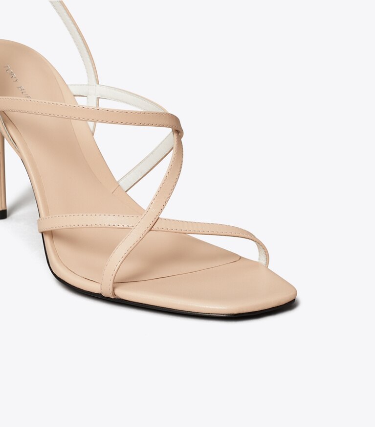 Tory Burch designer sandalen Riemchensandalette in ROSE PINK angle