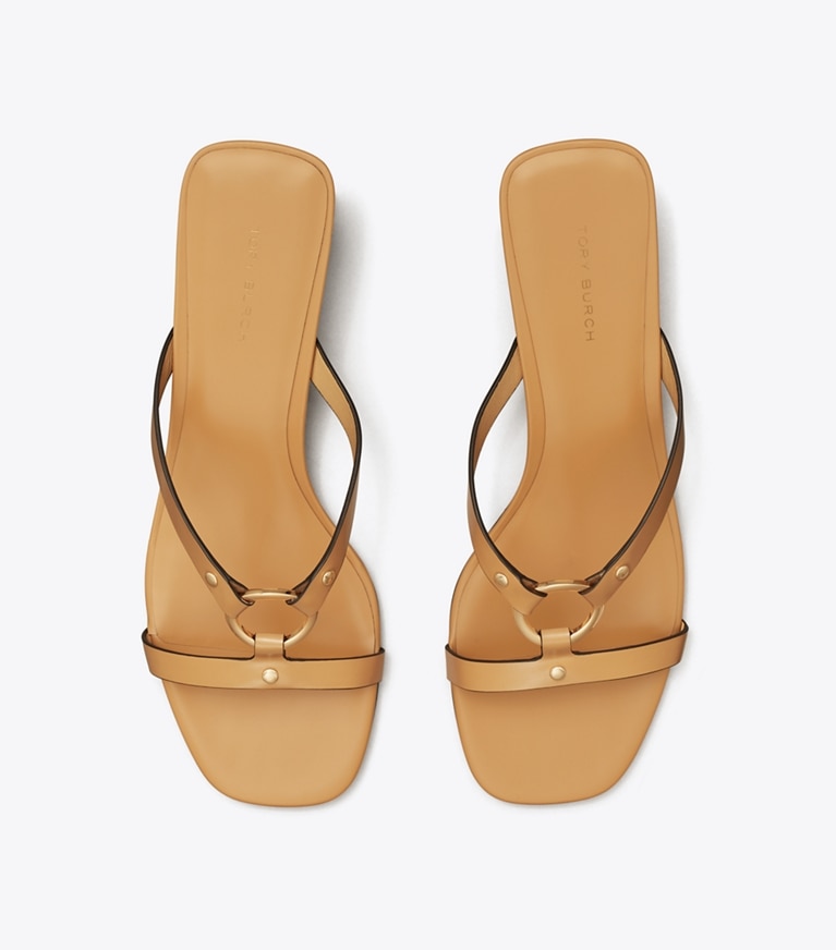Tory Burch designer sandals Ring Heeled Sandal in Cantucci angle