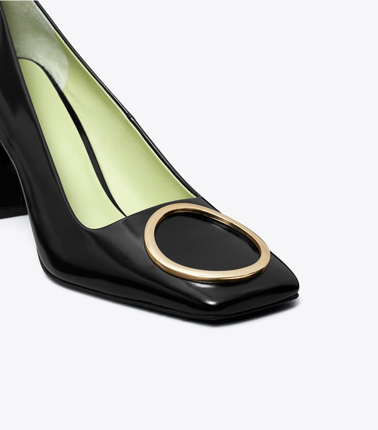 Tory Burch designer heels Ring Pump in PERFECT BLACK / GOLD detail