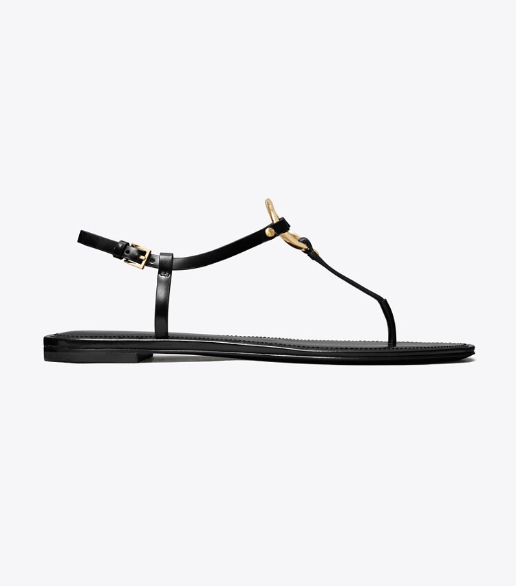Tory Burch designer sandals Ring T-Strap Sandal in PERFECT BLACK side