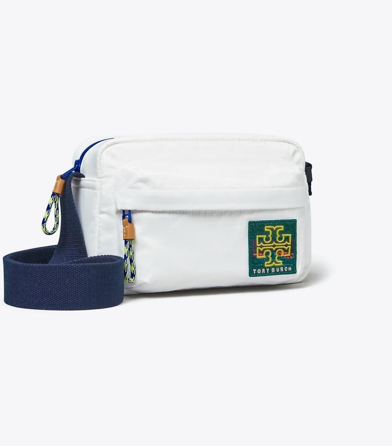 Tory Burch designer crossbody bags Ripstop Crossbody Bag in Snow White angle