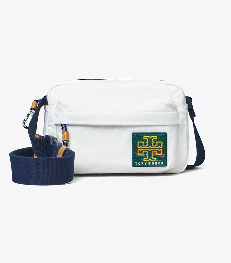 Tory Burch designer crossbody bags Ripstop Crossbody Bag in Snow White angle
