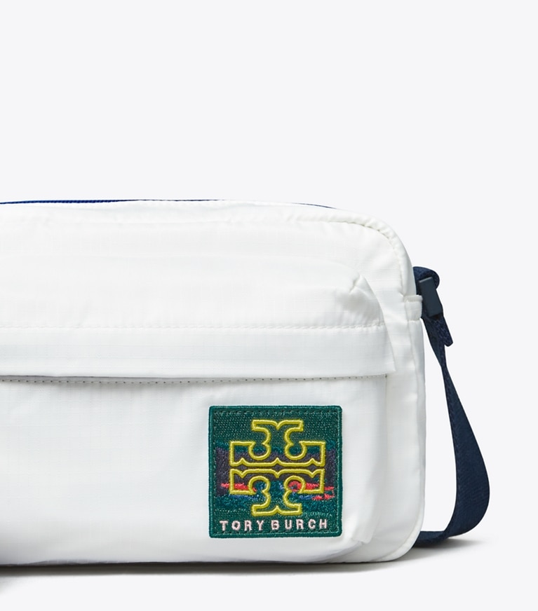 Tory Burch designer crossbody bags Ripstop Crossbody in Snow White angle