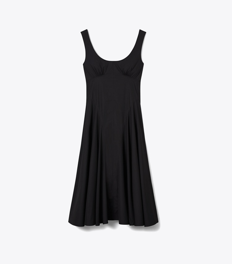 Tory Burch designer robes Robe camisole en coton dans Black de face