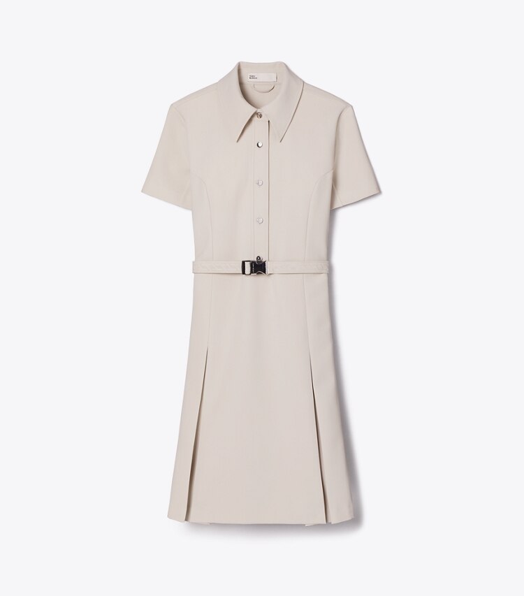 Tory Burch designer robes Robe de golf stretch in Stone front