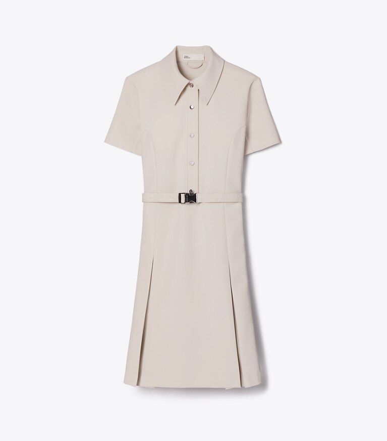Tory Burch designer robes Robe de golf stretch in Stone front