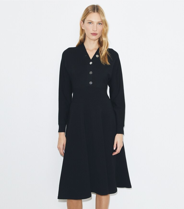 Tory Burch designer robes Robe en tricot dans Black détail sur modèle