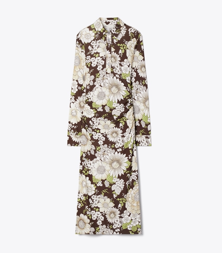 Tory Burch designer robes Robe en viscose imprimée in Brown Floral front