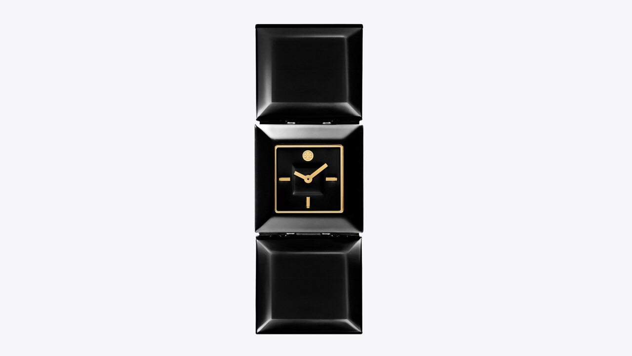 Robertson Watch, Black/Gold-Tone Stainless Steel, 26 x 26MM: Women's  Designer Strap Watches