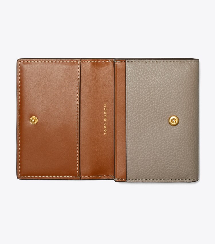Tory Burch designer カードケース ロビンソン ビジネス カードケース in Gray Heron オーバーヘッド