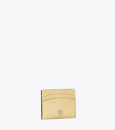 Tory Burch designer card cases Robinson Card Case in Praline angle