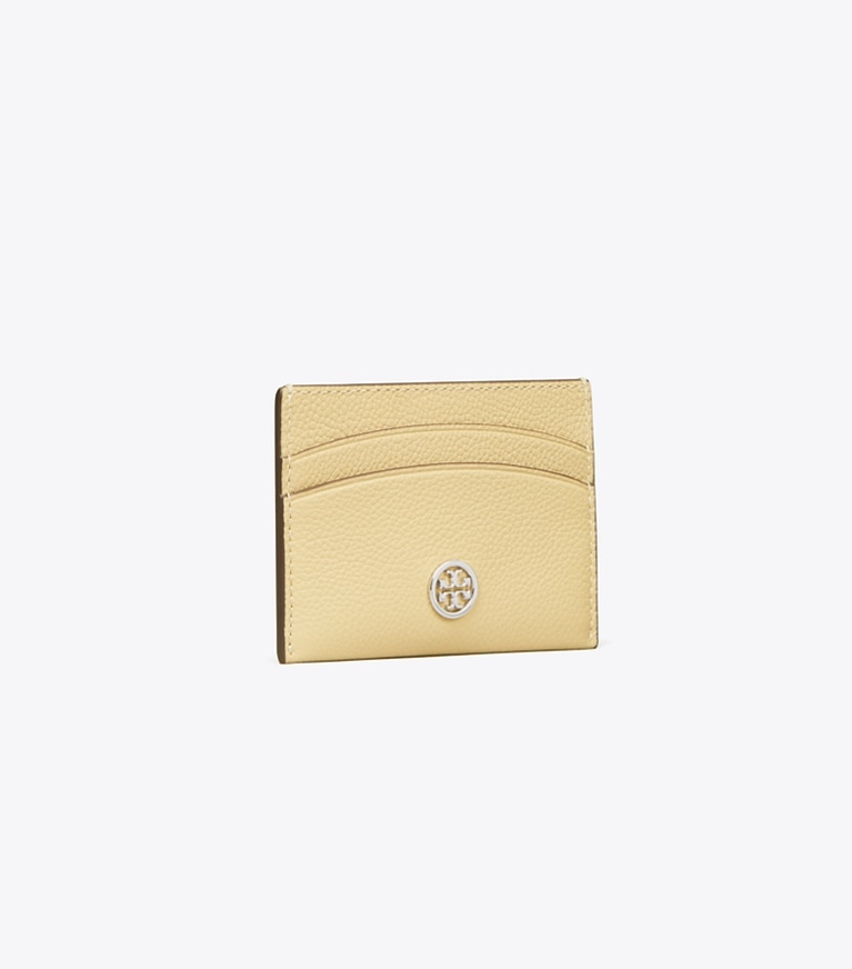 Tory Burch designer card cases Robinson Card Case in Praline angle