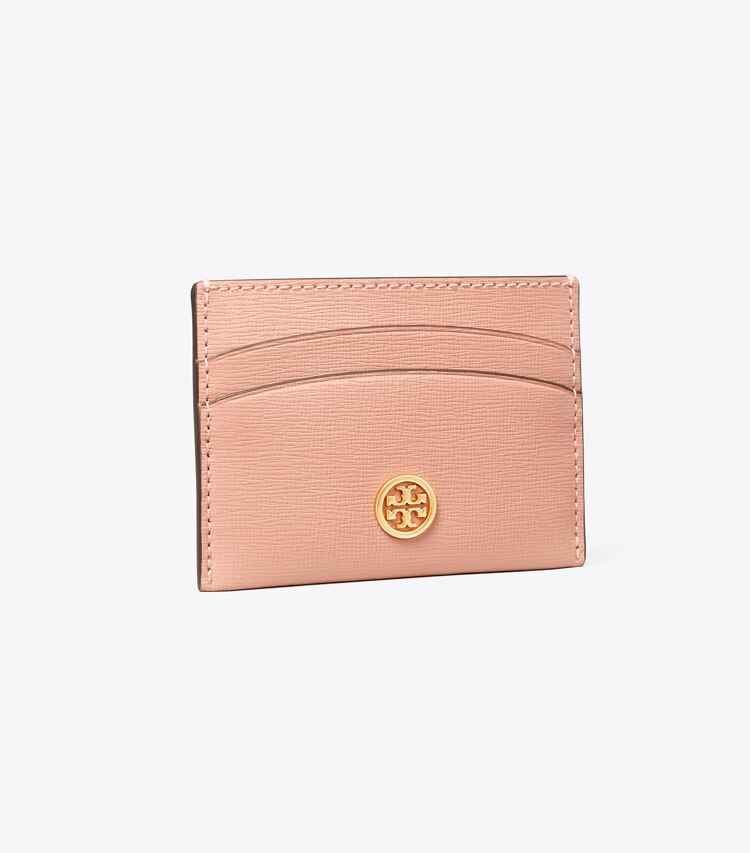 Tory Burch designer card cases Robinson Card Case in Pink Moon angle