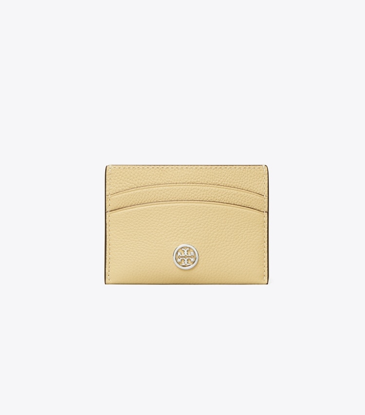 Tory Burch designer card cases Robinson Card Case in Praline front