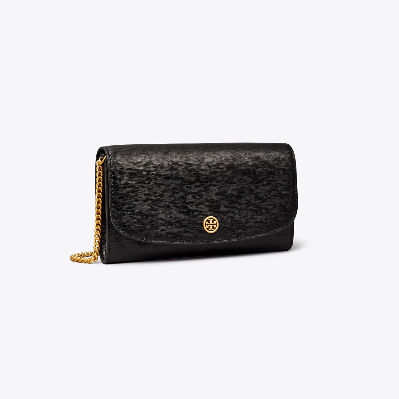 Tory burch robinson leather shop wallet on a chain