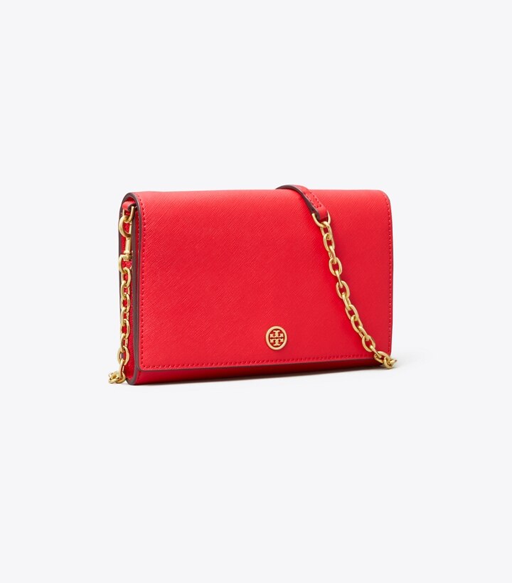 tory burch women's robinson chain wallet