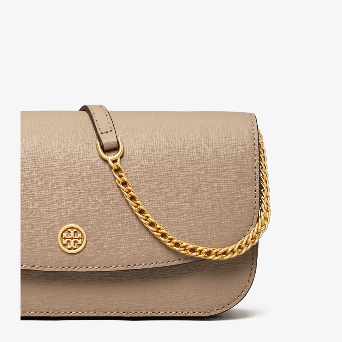 即発★Tory Burch★ Robinson Chain Wallet 137152 TORY BURCH ROBINSON Chain Wallet Gray Heron 137152