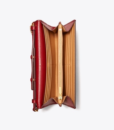 Tory Burch designer mini bags Robinson Chain Wallet in Bricklane angle