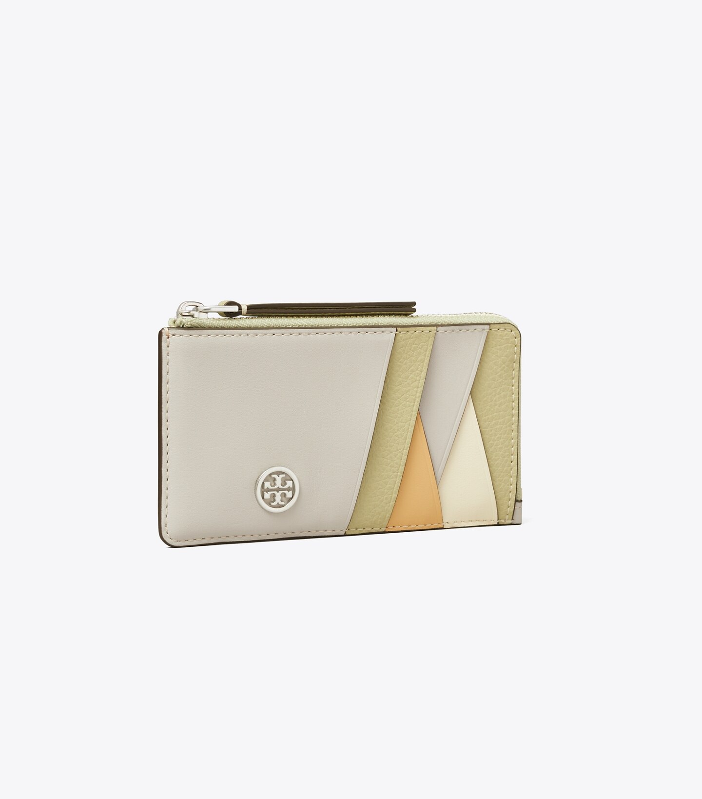 Robinson Colorblock Patchwork Top-Zip Card Case