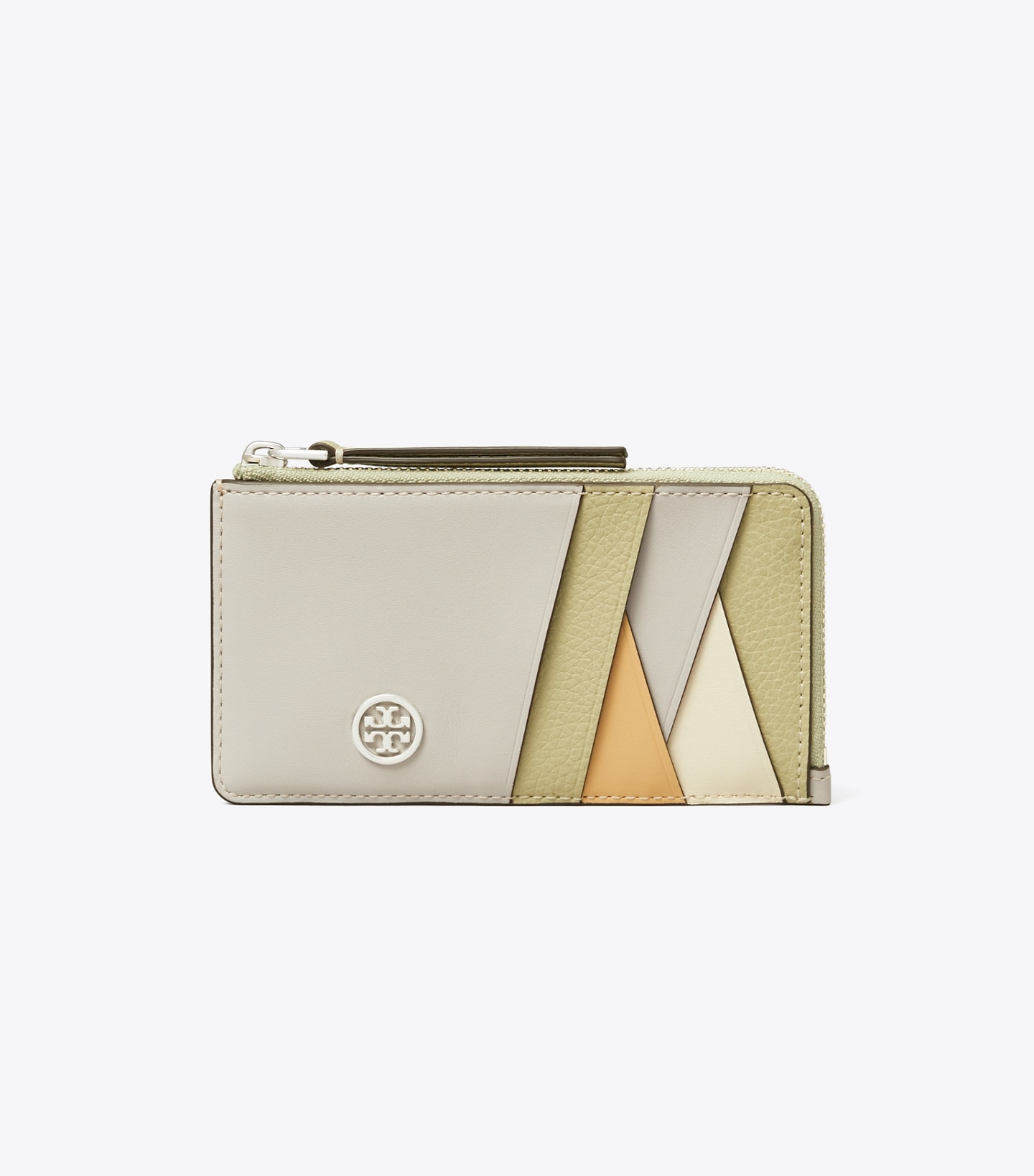 Robinson Colorblock Patchwork Top-Zip Card Case