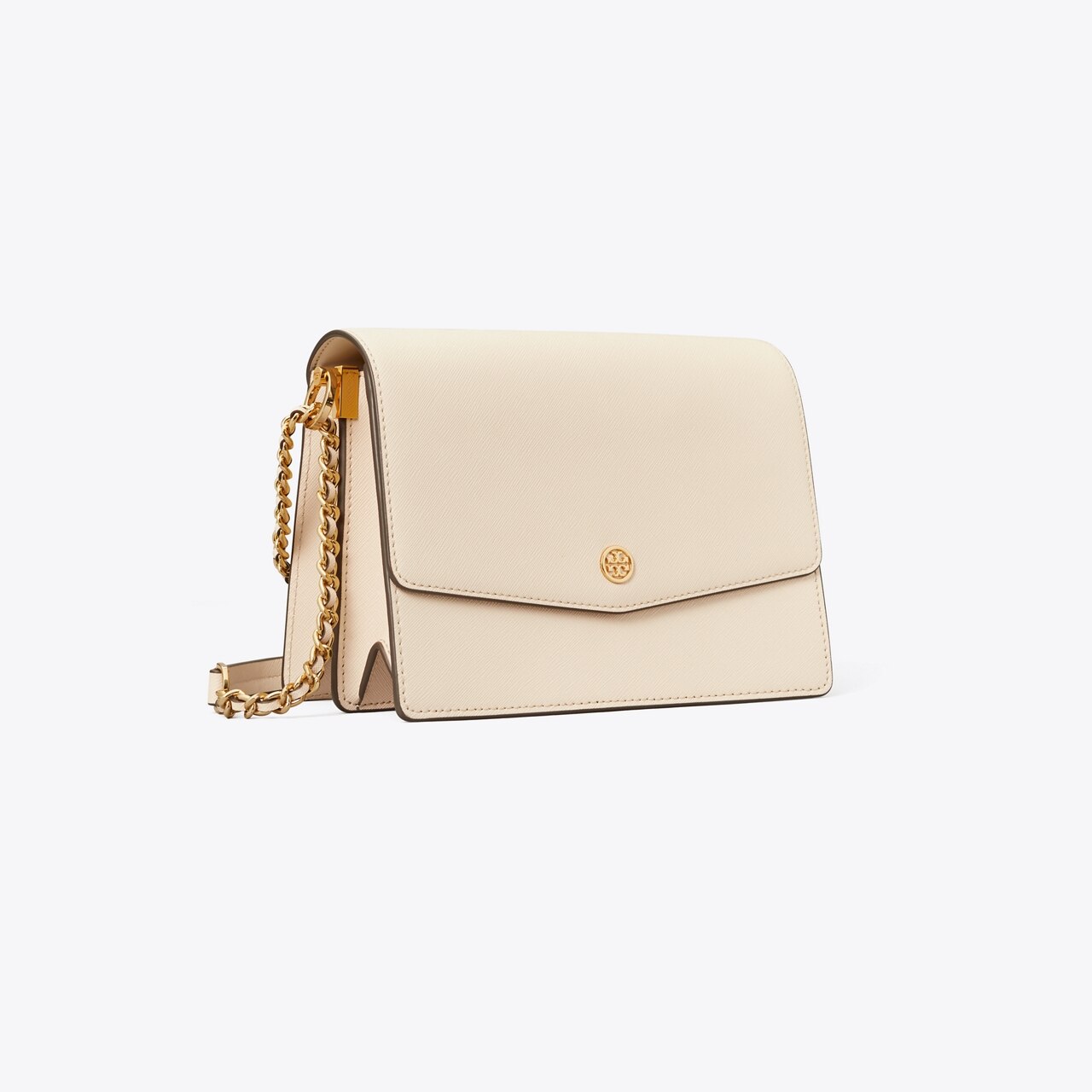 Tory Burch Robinson Colorblock Convertible Leather Shoulder Bag in Natural