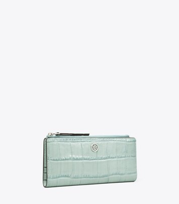 折りたたみ財布 Tory Burch COLORBLOCK PEA POD ZIP CARD CASE colorblock-zip-card-case-front