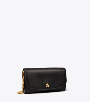 Tory Burch designer mini bags Robinson Crossbody in Black angle