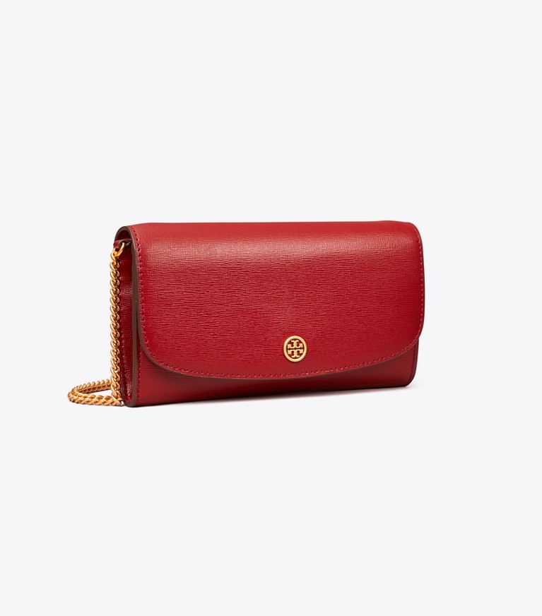 Tory Burch designer mini bags Robinson Crossbody in Bricklane angle