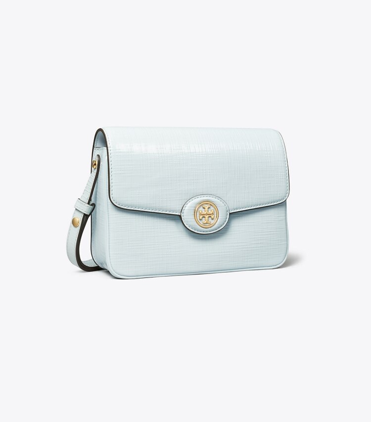 Tory Burch designer ショルダーバッグ ロビンソン クロスハッチ コンバーチブル ショルダーバッグ in Summit angle