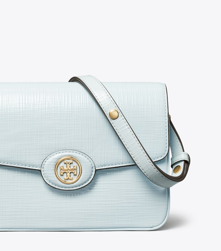 Tory Burch designer ショルダーバッグ ロビンソン クロスハッチ コンバーチブル ショルダーバッグ in Summit angle