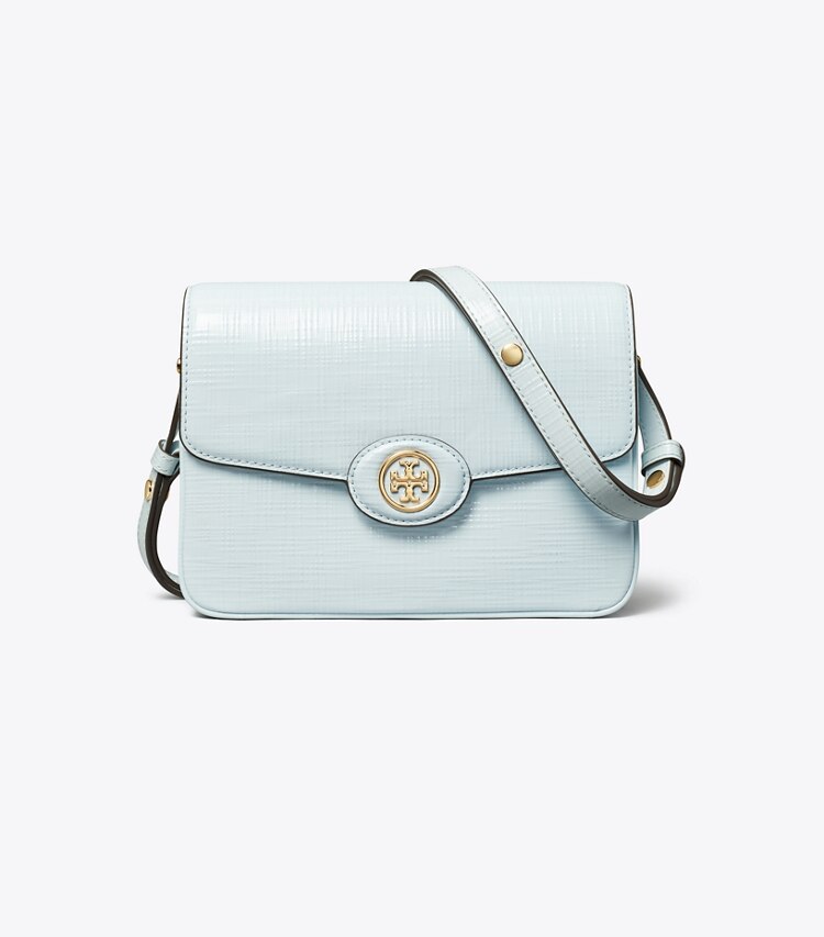 Tory Burch designer ショルダーバッグ ロビンソン クロスハッチ コンバーチブル ショルダーバッグ in Summit front