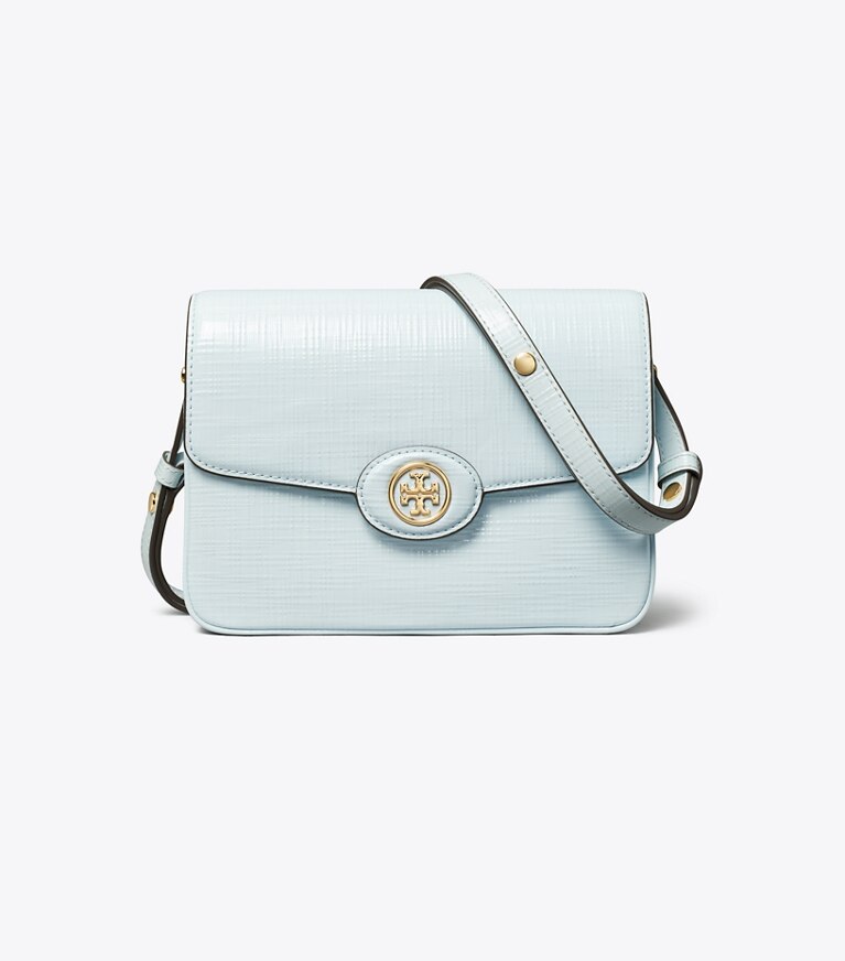 Tory Burch designer ショルダーバッグ ロビンソン クロスハッチ コンバーチブル ショルダーバッグ in Summit angle
