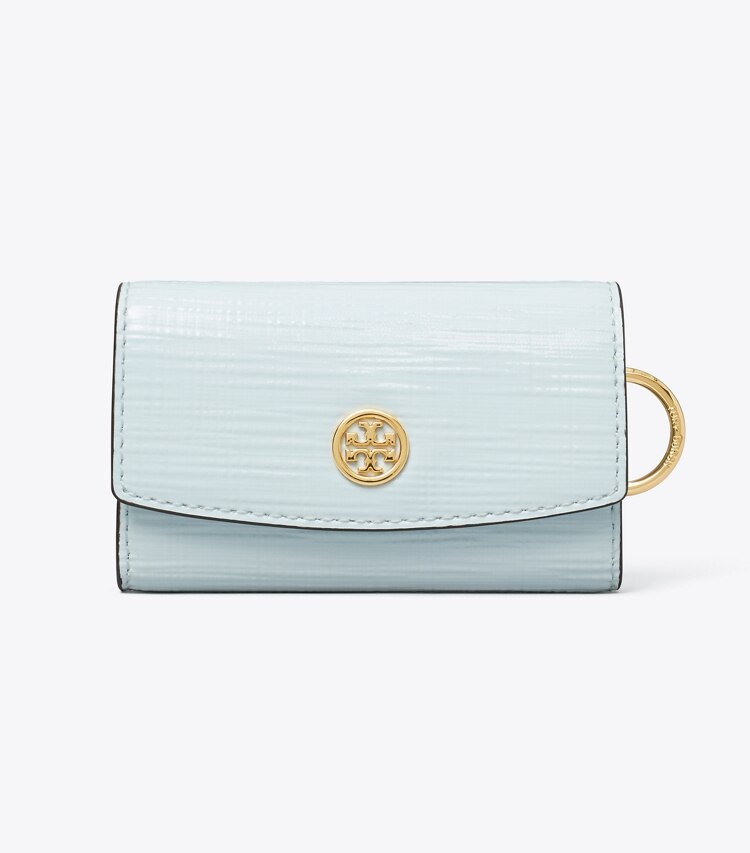 Tory Burch designer カードケース ロビンソン クロスハッチ キーケース in Summit front
