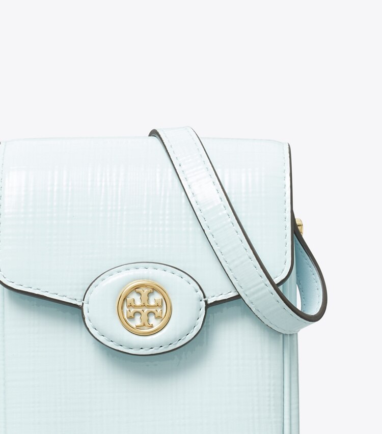 Tory Burch designer ミニバッグ ロビンソン クロスハッチ フォン クロスボディ in Summit ディテール