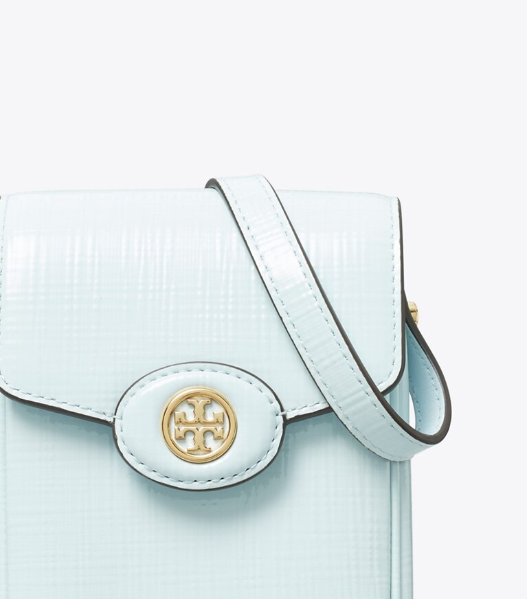 Tory Burch designer ミニバッグ ロビンソン クロスハッチ フォン クロスボディ in Summit angle
