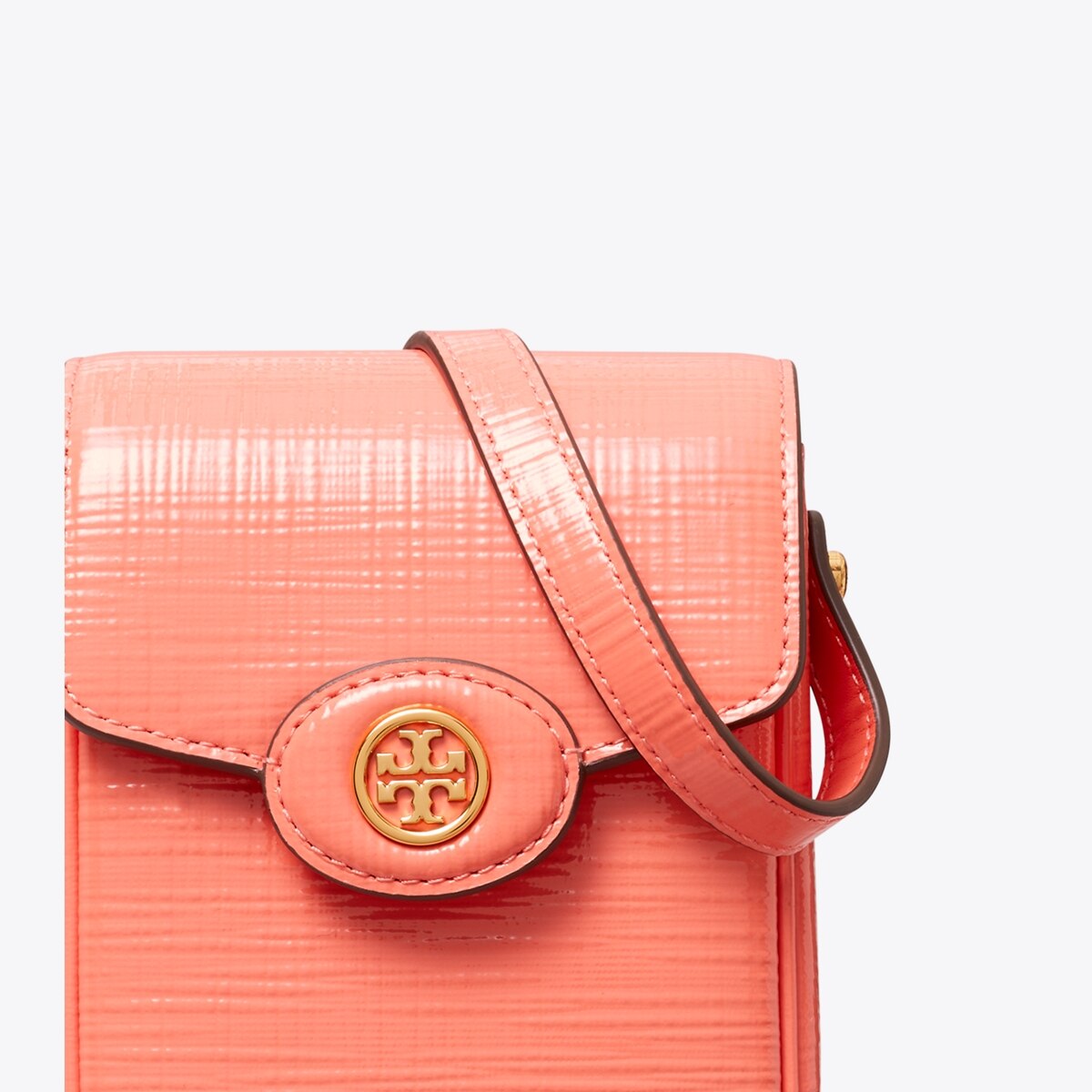 TORY BURCH ショルダーバッグ ROBINSON PEBBLED PHONE CROSSBODY Tory Burch Robinson Spazzolato Phone Crossbody | Lola Saratoga