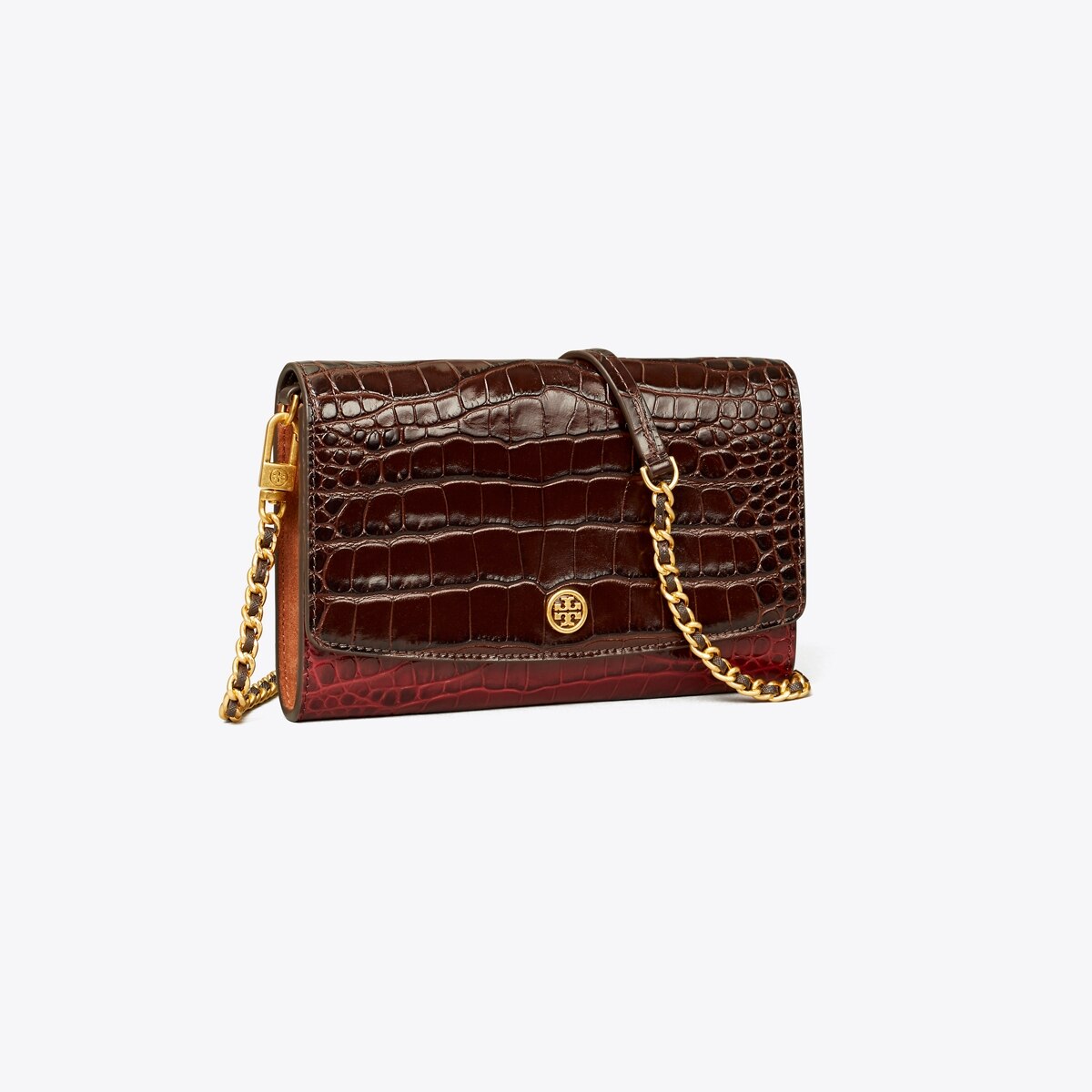 Robinson Embossed Color-Block Chain Wallet: Women's Designer Mini Bags | Tory  Burch