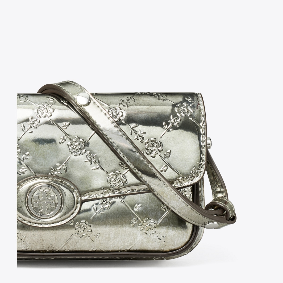 Robinson Floral Metallic Rectangular Shoulder Bag: Women's