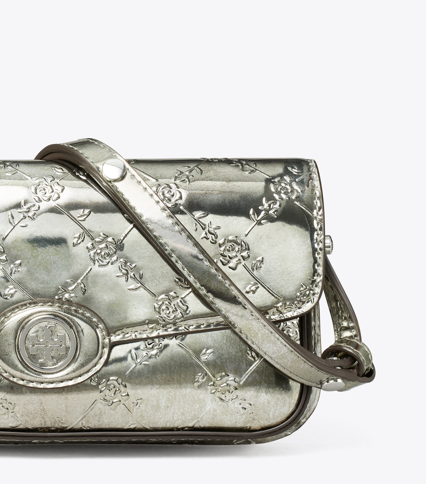 Robinson Floral Metallic Rectangular Shoulder Bag