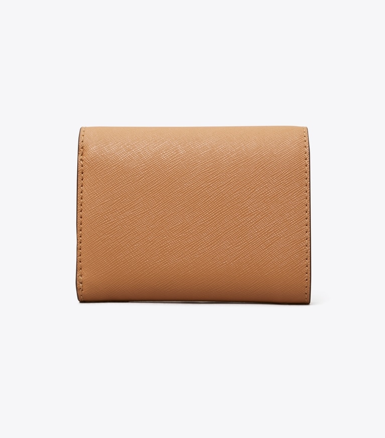Tory Burch designer wallets Robinson Mini Flap Wallet in Cardamom angle